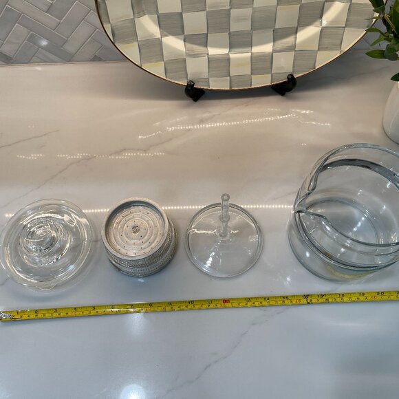 Vintage Pyrex Flameware Glass Percolator Coffee Pot (7756) Complete - Picture 10 of 11